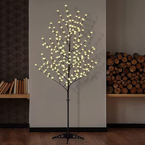 LIGHTSHARE Albero di ciliegio illuminato a LED, 208 l, bianco caldo, per decorare casa, giardino, primavera, estate, matrimonio, compleanno, Natale, festa, per interni ed esterni