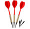 BEST SPORTING Safety Dartpfeile, 3 Stück à 7 g, Messing, unterschiedliche Farben, Farbe:rot