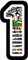 Aufkleber Zahl ANZANL NUMBER 1 RENNEN 12 cm ZENTIMETERN - STICKER BOMB - cross spur auto moto stickers