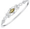 DTPsilver -Damen Armreif/Armbänder 925 Sterling Silber - Keltische Dreifaltigkeitsknoten - keltischen Kollektion - Peridot
