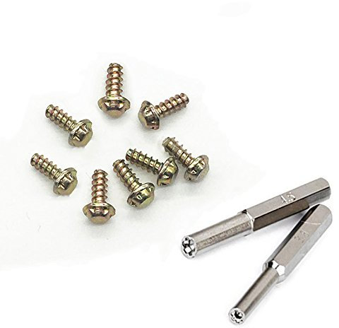 8PCS 3.8mm Cartridge Case Security Screws with Screwdrivers for NES SNES N64 Gameboy GB Game Cartridge Torx Screw Replacecment