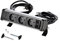 Kopp 939628014 Versadesk Anbausteckdosenleiste, 2RJ-45/11-Anschlüsse CAT 6 UTP, 2 m Anschlusskabel und 2 m Datenkabel, IP20, 3400 W, Schwarz/ Aluminium Eloxiert