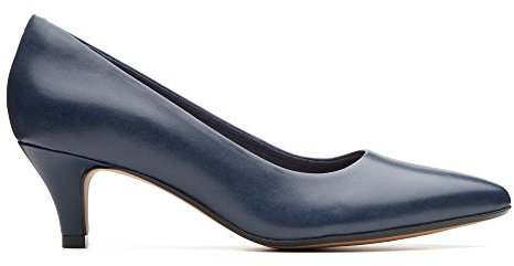 Clarks Women's Linvale Jerica Pumps, Blue Navy Leather, 4.5 UK