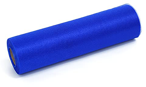 ZADAWERK® Organza - 30 m x 28 cm - Blau - 1 Rolle - Deko - Meterware Organzastoff - Tischläufer, Geschenk-Schleife, Stola, Accessoire