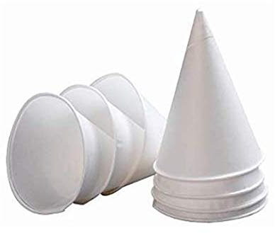 We Can Source It Ltd - 4oz Cone Single Wall White Paper Cups- Eco-Friendly Drinkware 100% Biodegradable Compostable Recyclable - 400 Pack