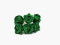 AFS 6 Head Foam Rose Bud Bunch 5cm Artificial Flower Wedding Bouquet Centrepiece (Emerald Green)