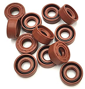 Braun Farbe FKM Wellendichtring TC-5 * 14 * 05.05 * 15 * 06.06 * 16 * 5 Covered zweilippig mit Schraubenzugfeder, 5x15x6mm 2Pcs