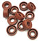 Braun Farbe FKM Wellendichtring TC-5 * 14 * 05.05 * 15 * 06.06 * 16 * 5 Covered zweilippig mit Schraubenzugfeder, 5x15x6mm 2Pcs