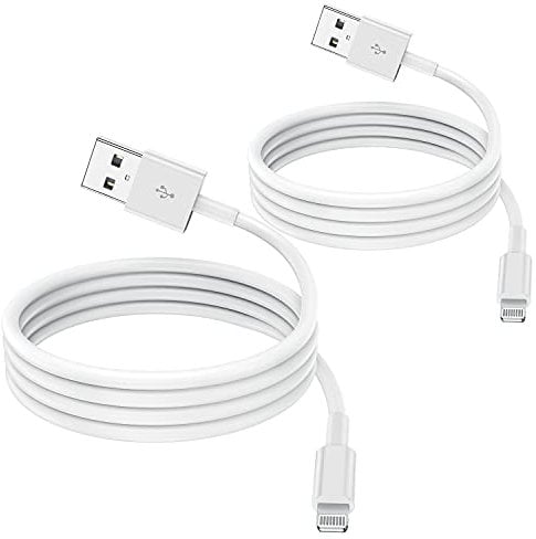 [2 Pack] 2m Câble Chargeur iPhone certifiés MFi Apple, Cordon de câble Apple Lightning vers USB 2 mètres pour iPhone 12/11/11Pro/11Max/ X/XS/XR/XS Max/8/7/6/5S/Se