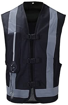 Reflektierende Airbag-Weste Der Männer Equestrian Anti-Fallen-Airbag-Weste Geeignet for Motorräder, Fahrräder, Pferdesportmöglichkeiten (Ohne CO2-Gaszylinder, 33-38g Kapazität Anwendbar)