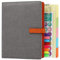 HXRTANGS B5 Nachfüllbares Notizbuch PU Gepolsterte Abdeckung, 9 Ring-buch Journal Persönlicher Organizer Planer 80 Blätter mit Stift Halter & Magnet-Verschluss, für Büro Schule Reise, Hellgrau