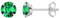 Limerencia Boucles d'oreilles Femme, Hypoallergénique boucle doreille Titane pour Femmes Hommes, 20G Helix Piercing Médical en Titane pour Oreilles Sensibles Cartilage (5mm, Vert)