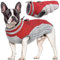 Hjumarayan Hundemantel für Kleine Mittelgroße Grosse Hunde, Hundejacke Warme Hundeweste Wintermantel Hund Wasserdicht Hunde Mantel Gefüttert, Hundemantel Französische Bulldogge (Rot L)