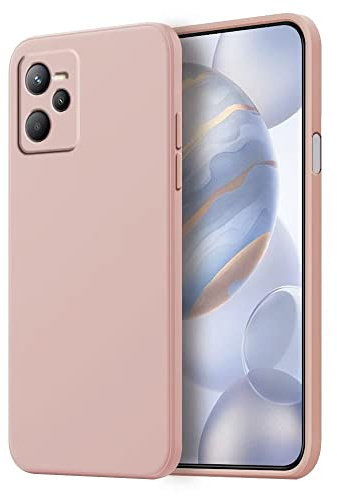 HONLEN Hülle für Realme C35 / Realme Narzo 50A Prime Schutzhülle Case, (6.6 Inches) Liquid TPU Silicone Handyhülle mit Fallschutz Silikon Cover Sandpulver