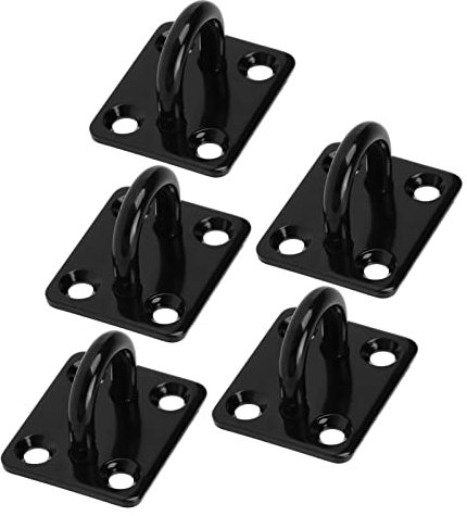 Yuecoom Crochet de Plafond en Acier Inoxydable, 5 pièces renforcées épaissies Portant la Boucle de Fixation de la Boucle de Fixation Plaque Oblongue Rectangulaire Robuste avec Crochet Mural U