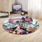 Zhongkaihua Anime Runder Teppich Miku Teppich Merch Rutschfester Runder Teppich für Schlafzimmer Wohnzimmer Home Decor