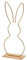 NaDeco Metallring Hase mit Fuß, in vielen Farben und Größen wählbar | Hasen Deko | Tischdeko Ostern | Dekoring | Osterdeko | Bastelring | Frühlings-Dekoration, Farbe:Gold, Größe:Hasenohr 40cm