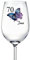 ukgiftstoreonline Personalised 70th Birthday Butterfly Wine Glass Gift for Her