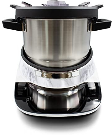 Deko Schutz Aufkleber kompatibel mit Küchenmaschine Bosch Cookit Design Sticker Klebefolie Zubehör Küchengerät wasserfest selbstklebend R208 (11 Marmor)