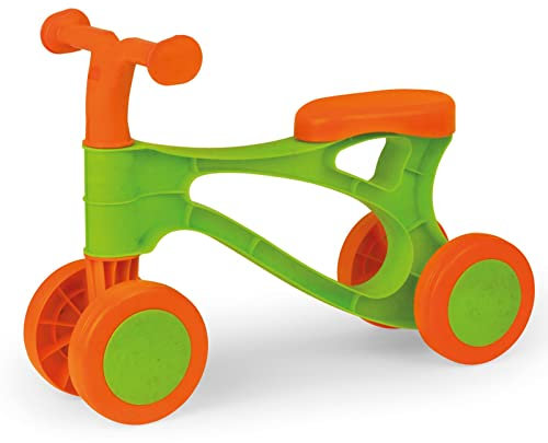 Lena 07145 Lauflernroller Eco My First Scooter, Laufrad grün orange, Sitzroller mit Stahlachsen, Lauflernrad zum Balance und Laufen trainieren, Rollflitzer ca. 48 cm, Lauflernhilfe für Kinder ab 18m