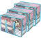 Vieshful Clear Clothes Storage Bag Organizer with Blue Reinforced Handle, 18.1 X 15 X 9.1 in, Storage Bag for Comforter, Blanket, Bedding, Duvet, Transparent Moving Totes with Sturdy Zipper, 3 Pack