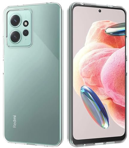 Oprimio Kristallklar Hülle für Xiaomi Redmi Note 12 4G [Silikon Hülle] [%100 Durchsichtig] [Deutsche Material] [Ultra Dünn] Transparente Handyhülle für Xiaomi Redmi Note 12 4G (Nicht 5G)