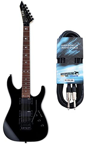 ESP LTD KH-202 BLK E-Gitarre Kirk Hammett Signature + keepdrum Klinken-Kabel