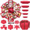 Koogel Explosion Geschenkbox, Rot Überraschung Bild Liebe Box mit DIY Scrapbooking Zubehör Explodierendes Fotoalbum für Jahrestag, Geburtstag, Hochzeit