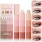 Aderier 8 Colour Eyeshadow Pencil, Pearl Matte Fine Glitter Eyeshadow Stick, Smooth Creamy Nude Eyeshadow Pencil, Face & Eye Highlighter Pen, Highly Pigmented Eyeshadow Crayon