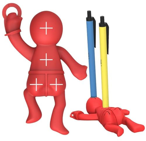 SURALIN 1 PièCe DrôLe Silicone Porte-Stylo Humain Porte-Stylo Support de Rangement DéCoration DrôLe Sac D'éCole Sac à Main DéCoration de Bureau