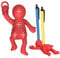 SURALIN 1 PièCe DrôLe Silicone Porte-Stylo Humain Porte-Stylo Support de Rangement DéCoration DrôLe Sac D'éCole Sac à Main DéCoration de Bureau