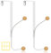 Peasulin 2 Pack Over The Door Hooks Heavy Duty - White Metal Double Hook Back of Door Hanger with Solid Wood Balls, Towel Rack Organizer for Bathroom Door, Bedroom, Closet