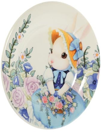 Mikinona Piatto in Ceramica Pasquale Con Design A Forma Di Coniglietto-zucca Piatto Da Insalata in Porcellana Per La Tavola Della Cena Di Pasqua