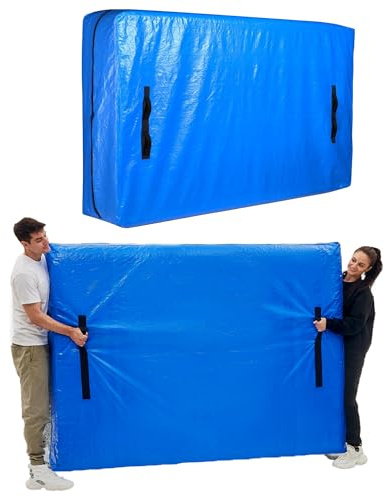 Mattress Bags for Moving and Storage，Durable King Size Mattress Cover with 8 Sturdy Handles and Strong Zipper，Waterproof Ultra-Strong Reusable Material Mattress Bags for Carrying (208 * 160 * 38cm)