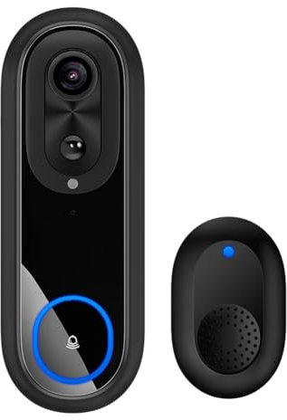 Giwnhvx 5G 2.4G WiFi Video Campanello 1080P Wireless Smart Citofono Telecamera IP65 Impermeabile Ring Bell con 7000mAh Batteria