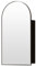 KEEPREAPER Spiegelschrank Bogen, Badezimmerschrank mit Spiegel Arched, Badschrank hängend mit 3 Glas Einlegeböden für Badezimmer modern,50x12x90cm, Schwarz