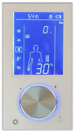 LED Touch Screen Control Thermostat Display Shower Trim Digital Valve Shower Controller, 3 Ways, Smart Power Outlet Compatible