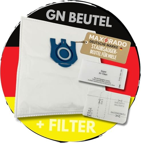 Maxorado 20 x Staubsaugerbeutel + Filter kompatibel mit Miele Green Magic S 826, S 274i Complete C2 Black Pearl PowerLine SFAF3 Set Staubbeutel Filtertüten Ersatzteile für Original Zubehör