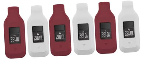 TINEASUR 6stücke Ersatz Silikon Gürtel Clip Für Vivofit Weiß Rot Bequem Und Stylisch Für Junge Mädchen Und Erwachsene