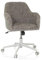 hjh LIVING Homeoffice Stuhl gepolstert SOLAO Home Schreibtischstuhl Drehstuhl höhenverstellbar, Wippfunktion, Stoff Grau
