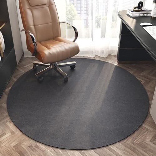 Runde Stuhlmatte für Hartholzböden, rutschfeste Schreibtischstuhlmatte für Büro, Zuhause, 140 cm, Kreis, Computer-Gaming-Stuhlmatte, Drehstuhl-Matte für Büro, schützt Ihre Böden vor Kratzern und