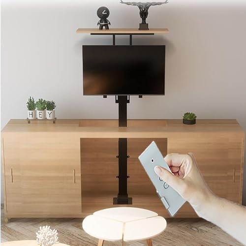 JDJXYNSRT Support TV motorisé, Support TV réglable, Support TV motorisé avec télécommande dissimulable dans Un Meuble, Support TV motorisé pour téléviseurs de 42 à 70 Pouces, Voyage