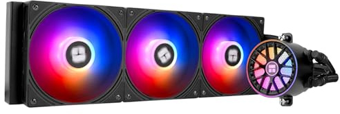 Thermalrlght Aqua Elite 360 V6 ARGB Black AIO CPU Cooler, ARGB PWM Cooler Fans with 2000RPM, for Intel Lga1150/1151/1155/1156/1200/2011/1700/1851, AMD: AM4/AM5, Case 360mm AIO Radiator