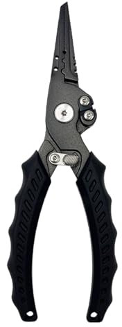 Pinza da pesca intrecciata per rimuovere ami e anelli di taglio, pinze da pesca multiuso in metallo con pinze sicure per acqua salata