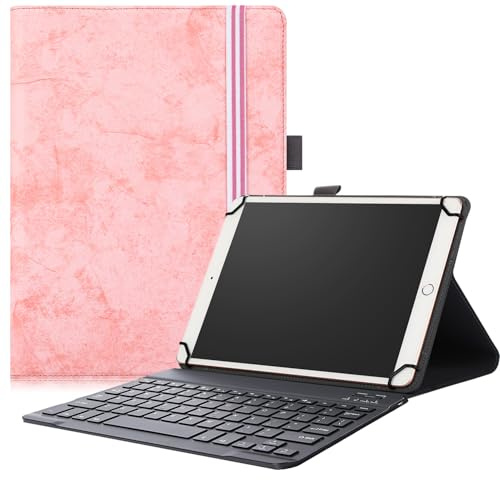 Hoozee Schutzhülle für TPZ T10B / MENTUME K30 10,1 Zoll / 25,4 cm (10,1 Zoll) mit Tastatur, 2-in-1Universal 9-27,9 cm Tablet-Hülle (Pink, TPZ T10B/MENTUME K30)