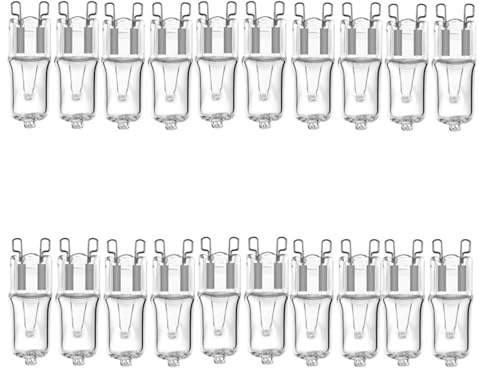 eufeifeiegds Lot de 10, 50 ou 100 ampoules G9 40 W au xénon for hottes cuisinière, fours à micro-ondes et éclairage salle bain(100PCS)