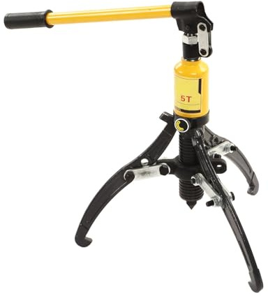 Fockety Hydraulic Puller, 5T Load Flexible 3 Jaw 50mm Stroke 360 Degree Rotation Strong Forces Carbon Steel Hydraulic Gear Puller for Hubs, Flanges, Gears