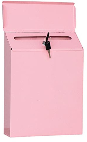 Jugutyeg Wandmontierter Briefkasten für Kommentare Und Vorschläge, Schlüssel Und Zeitschriften, Rosa