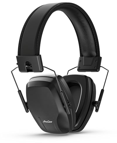 ProCase Slim Ear Defenders SNR 29dB for Adults & Teen Kids, Adjustable Noise Cancelling Headphones, Hearing Protection Earmuffs for Work/Shooting/Construction, Autism Sensory Needs