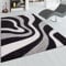 Paco Home Designer Teppich mit Konturenschnitt Wellen Muster Schwarz Grau Weiss, Grösse:200x290 cm